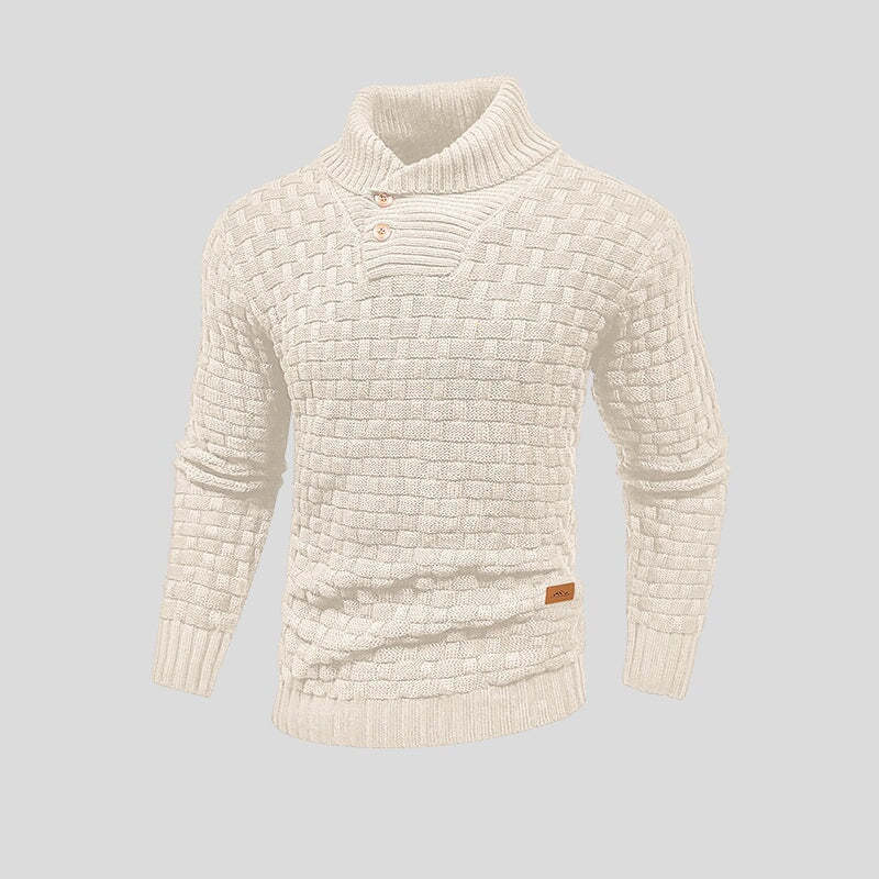 Boys' Plaid Button Sweater
