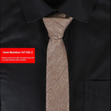 Solid Color Korean Style Narrow Cotton Men's 6cm Formal Wear Business Casual Wedding Tie