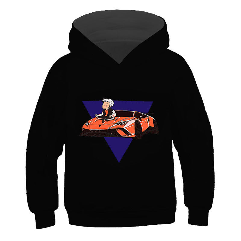 Kids' Cartoon Print Hooded Sweatshirt