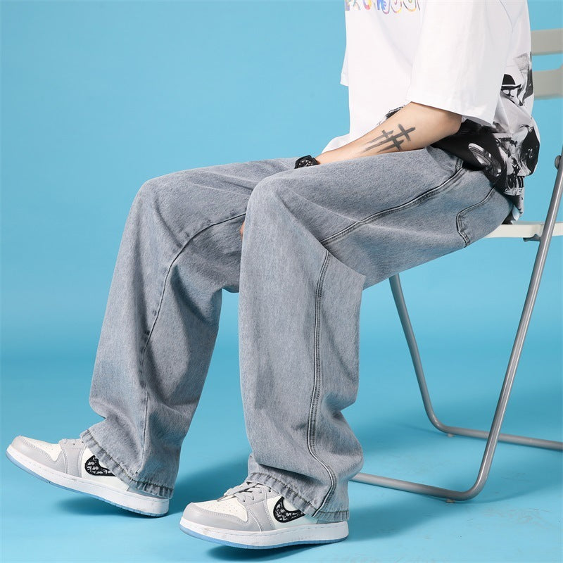 Men's Hip-Hop Loose Cargo Denim Pants