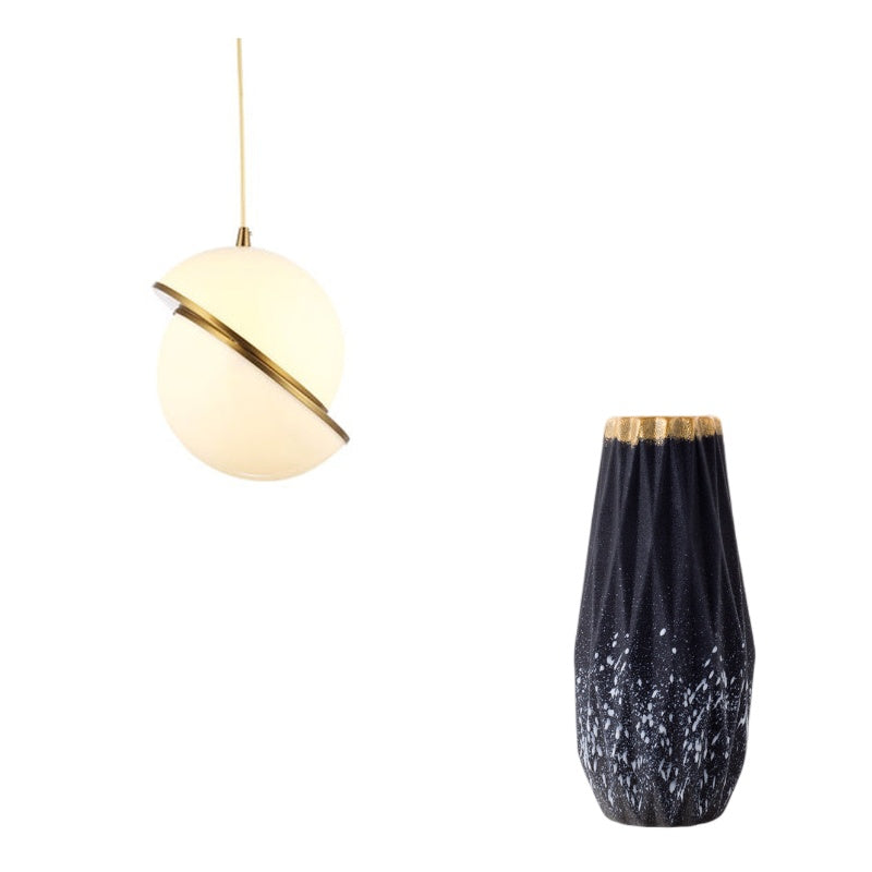 Nordic Pendant Light — White Glass Globe