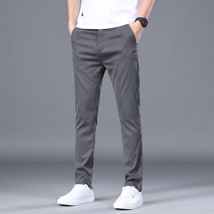Men's Tencel Slim-Fit Trousers