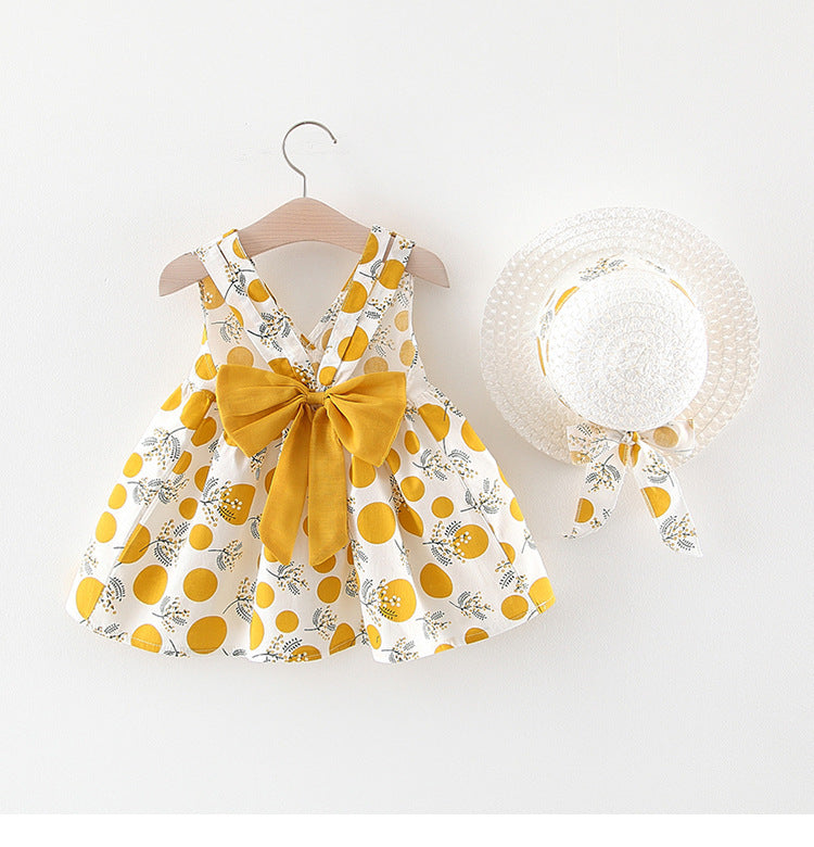 Baby Girl Short-Sleeve Skirt Set