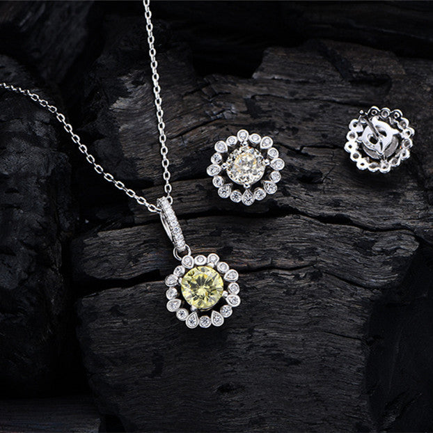 Sterling Silver Necklace and Earrings Set