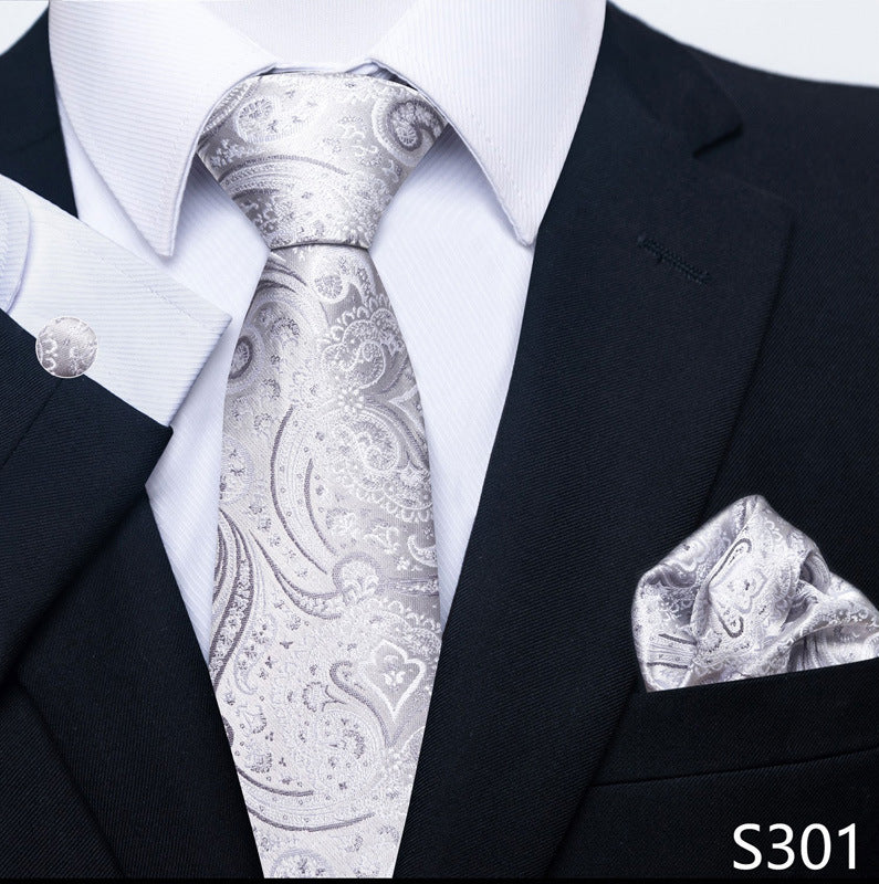 Men's Tie, Scarf & Cuff Buckle Set