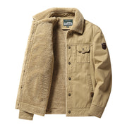 Men's Fleece-Lined Polo-Collar Jacket