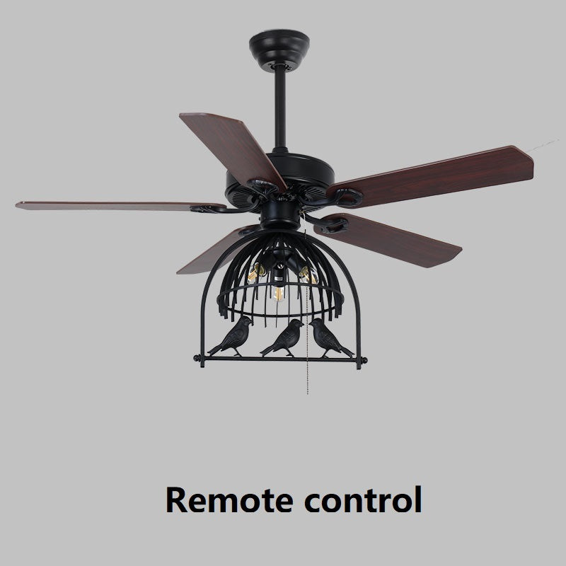 Retro Industrial Ceiling Fan Lamp