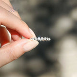 Silver Diamond Ring With High Sense Ring All-match Women's Silver Jewelry