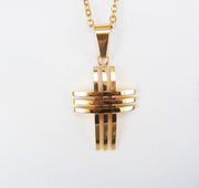 Hollow Cross Pendant — Stainless Steel
