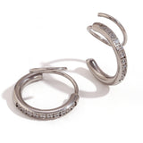 Winding Ear Ring Diamond-embedded Creative Spiral Stud Earrings