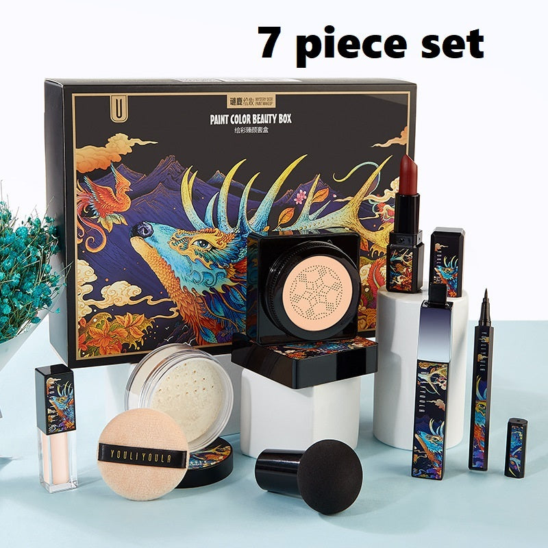 Elk 9-Piece Makeup Set — Powder, Air Cushion, Lipstick