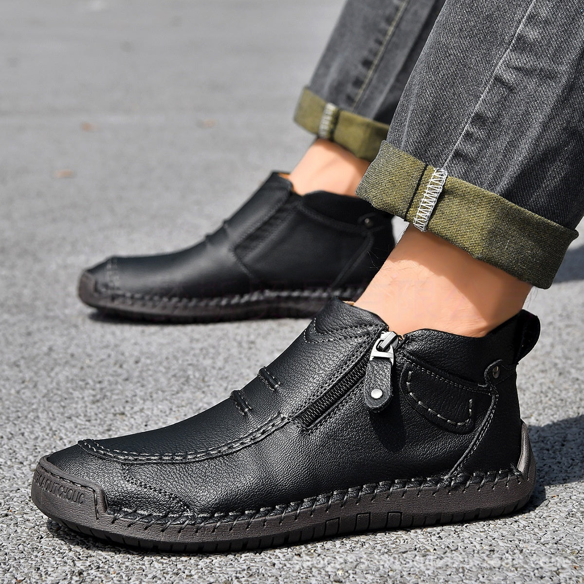 Men's Side-Zip Casual Ankle Boots