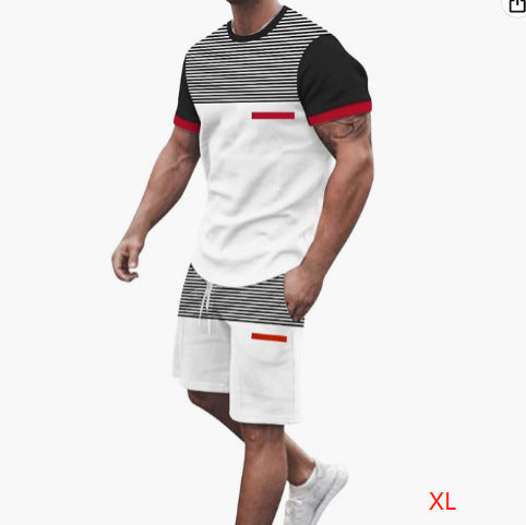 Men's Print Tee & Shorts Set — 2-Piece