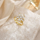 Temperament Wild Affordable Luxury Copper Plating 18K Gold Ring