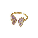 Niche Design Butterfly Ring Female All-matching Graceful Affordable Luxury Style