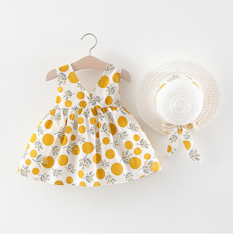 Baby Girl Short-Sleeve Skirt Set