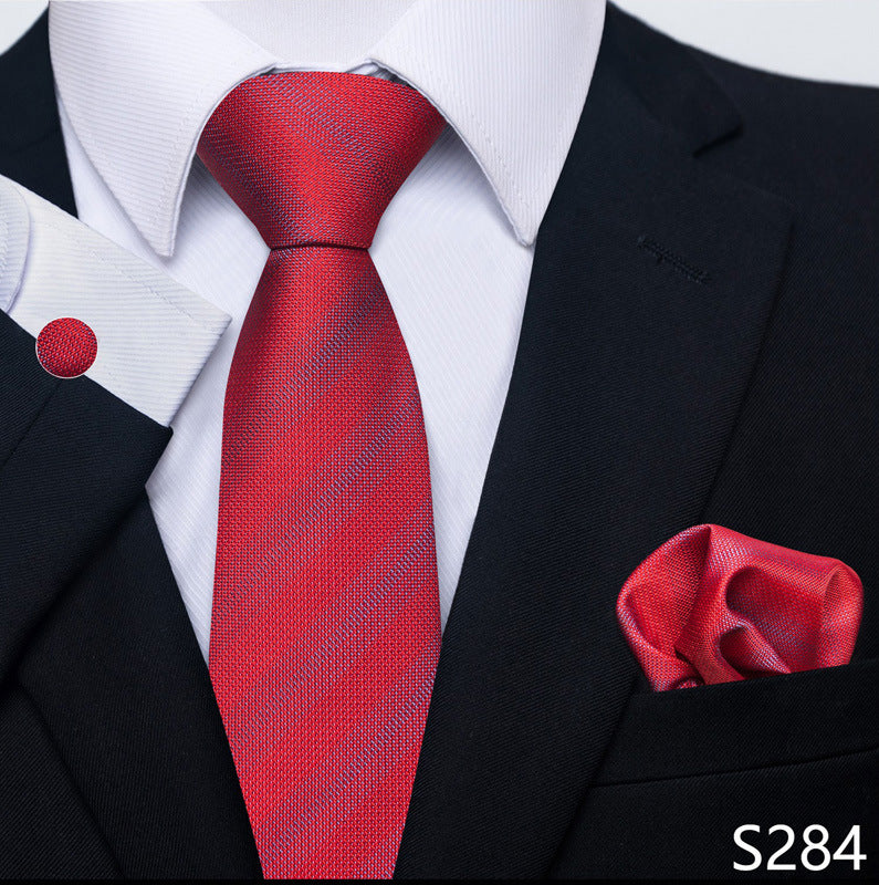 Men's Tie, Scarf & Cuff Buckle Set