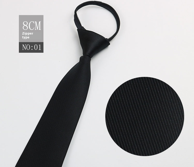 Men's Zip-Tie Striped Necktie