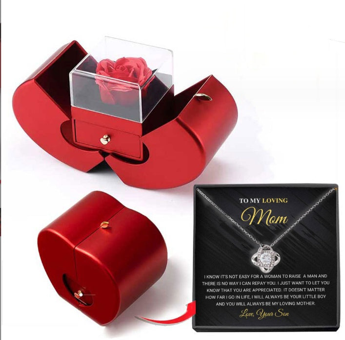 Cartih Eternal Rose Gift Box — Necklace + Preserved Rose