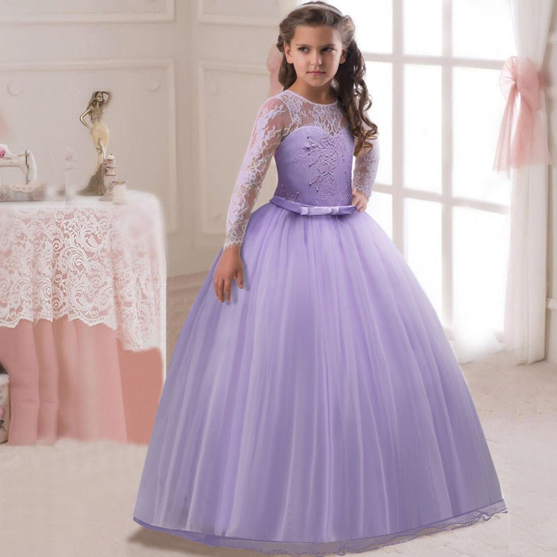 Kids' Long Flower Girl Dress