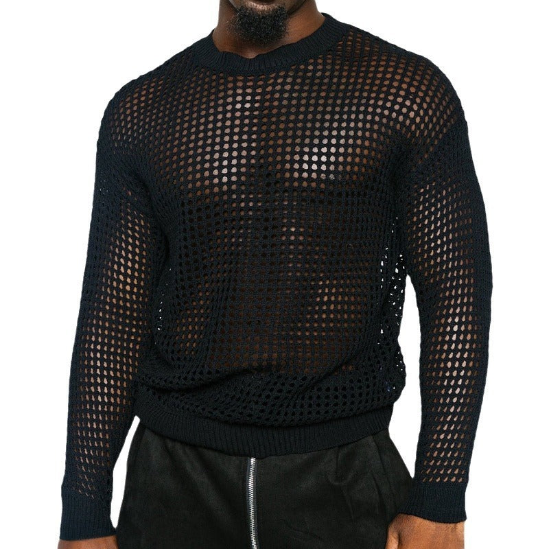 Men's Round-Neck Pullover Sweater