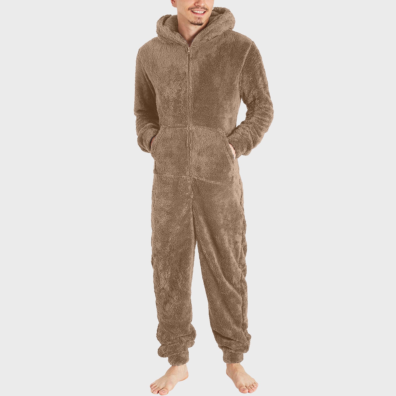 Men's Thermal Plush Pajama Jumpsuit