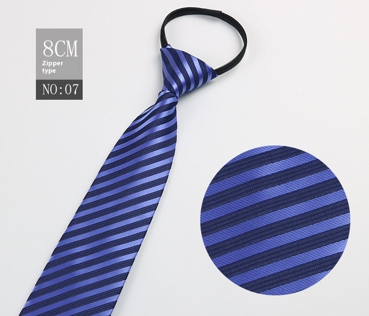 Men's Zip-Tie Striped Necktie