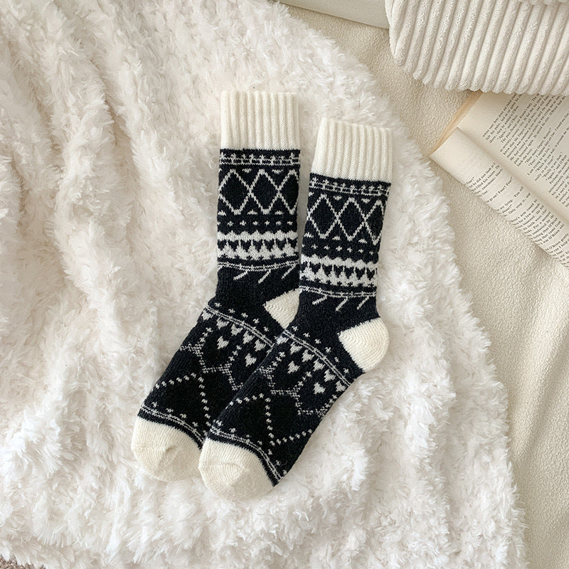 Winter Cashmere Mid-Calf Socks