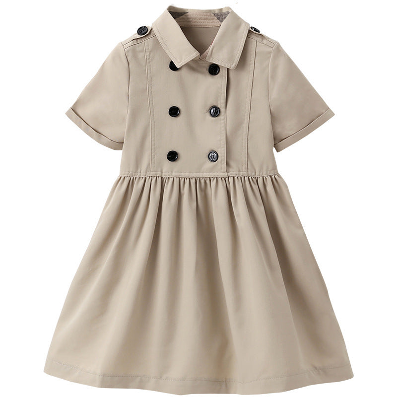 Beige Children's Shirt Dress