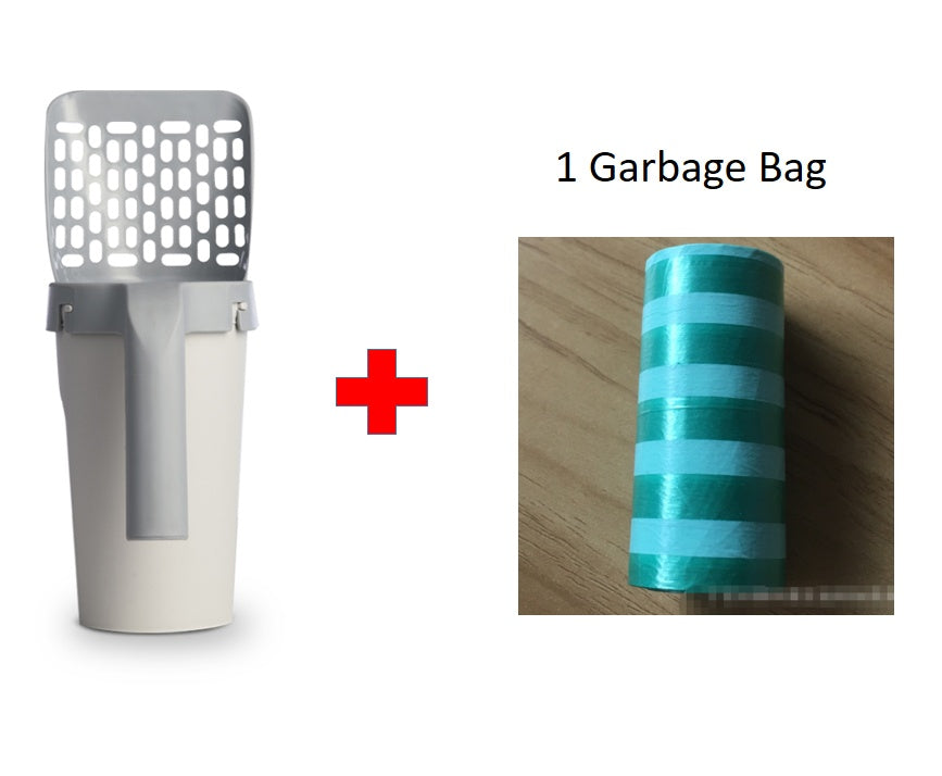 Lazy Cat Litter Scoop with Storage Box