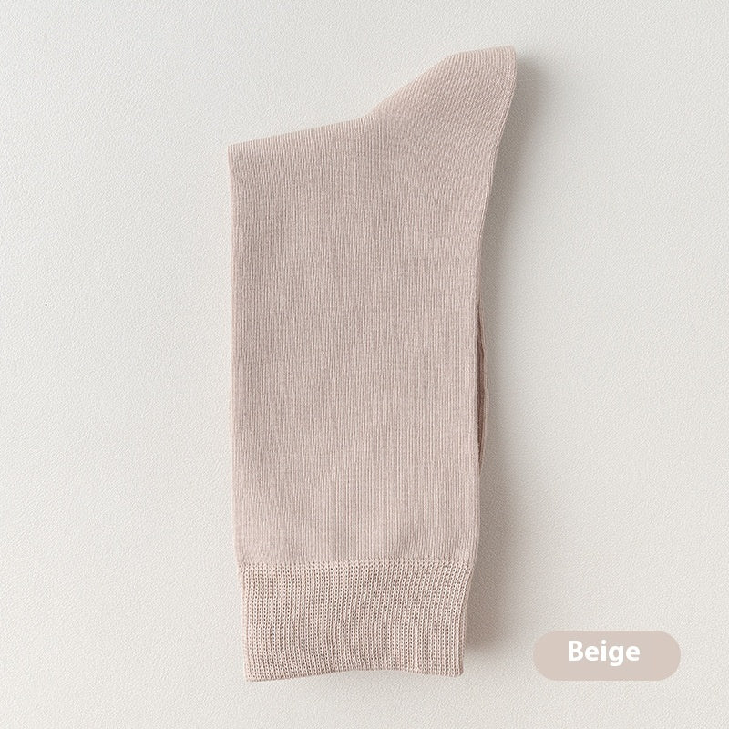 Mid-calf Spring And Autumn Pure Cotton Business Men Socks
