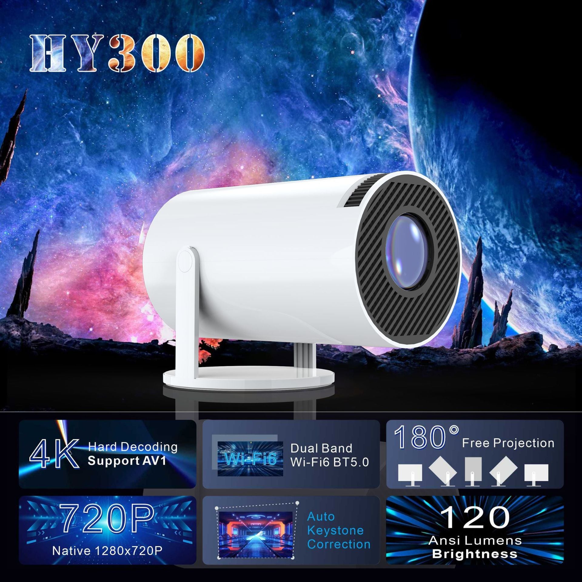 4K Ultra HD Smart Home Projector
