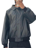 Men's Short Zipper And Lapel Loose Casual PU Leather Jacket