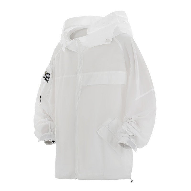 Men's Stand-Collar Hooded UV-Protection Jacket