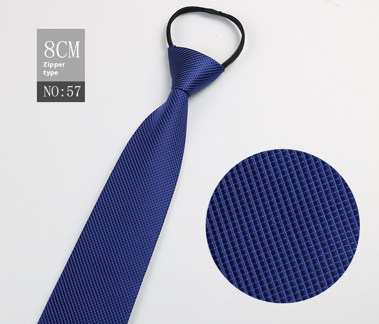 Men's Zip-Tie Striped Necktie