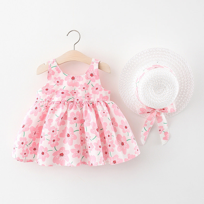 Girls Sleeveless Pleated Dress