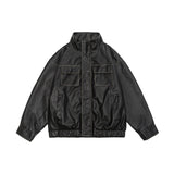 American Retro Biker's Leather Loose