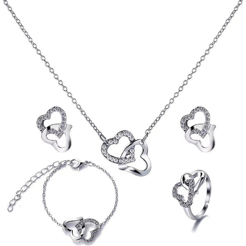 Butterfly Bridal Jewelry Set — 5 Pieces