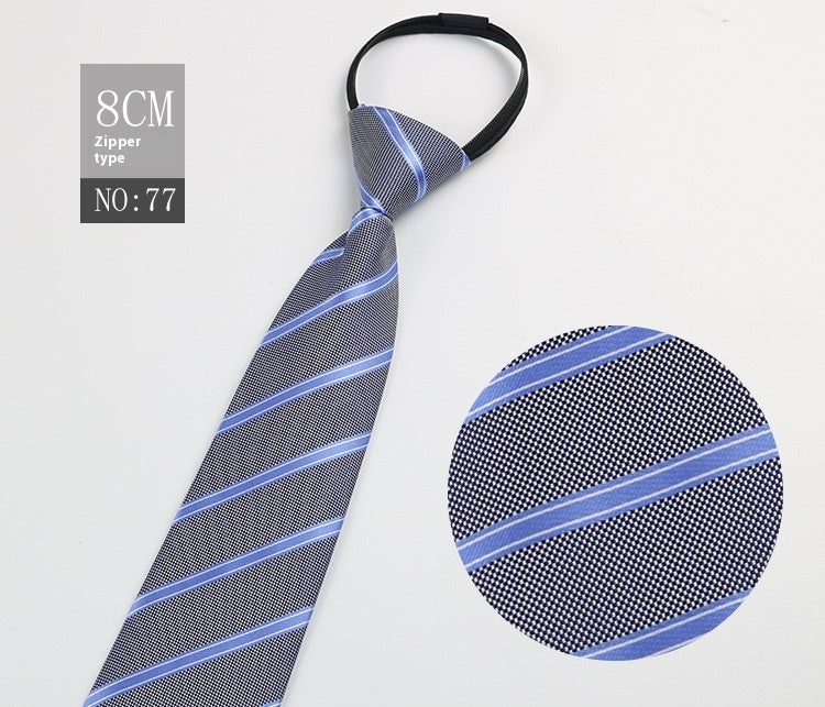 Men's Zip-Tie Striped Necktie