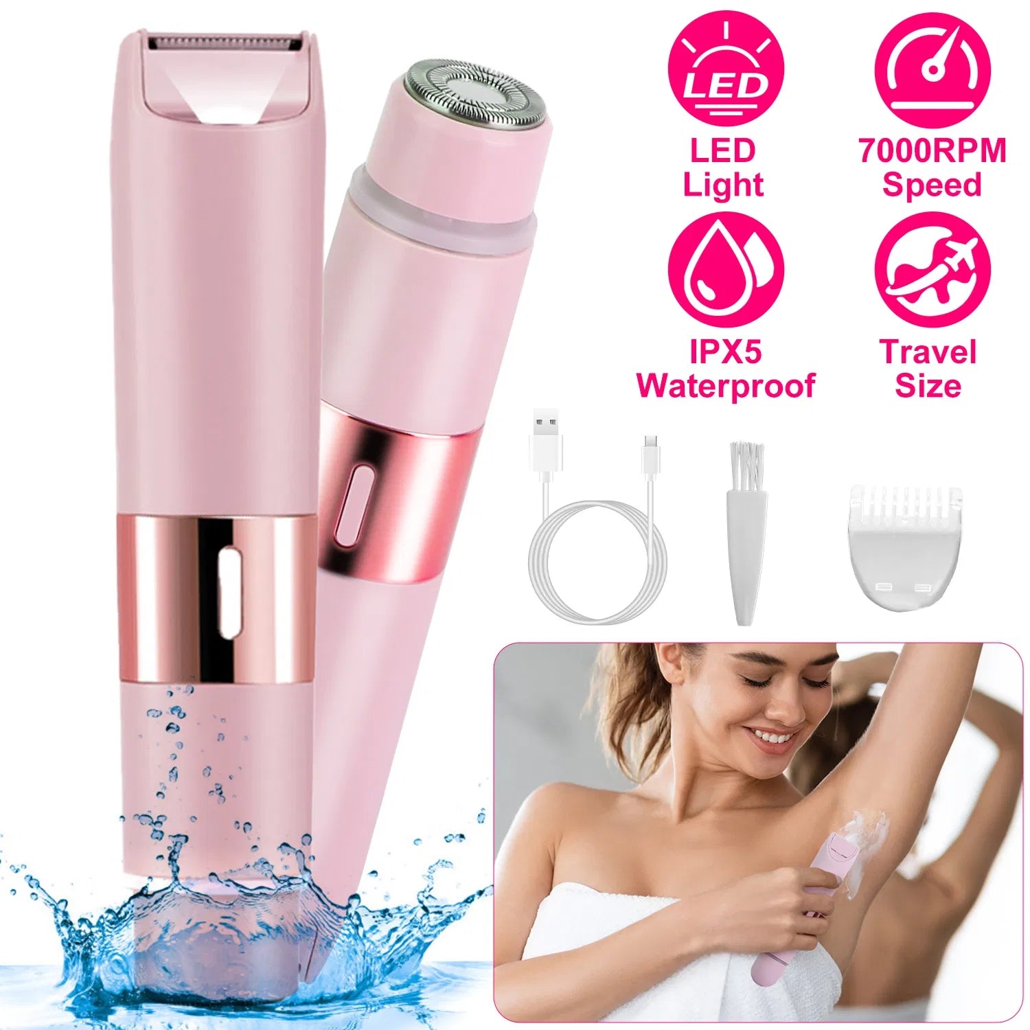 2-in-1 Cordless Bikini Trimmer & Body Shaver