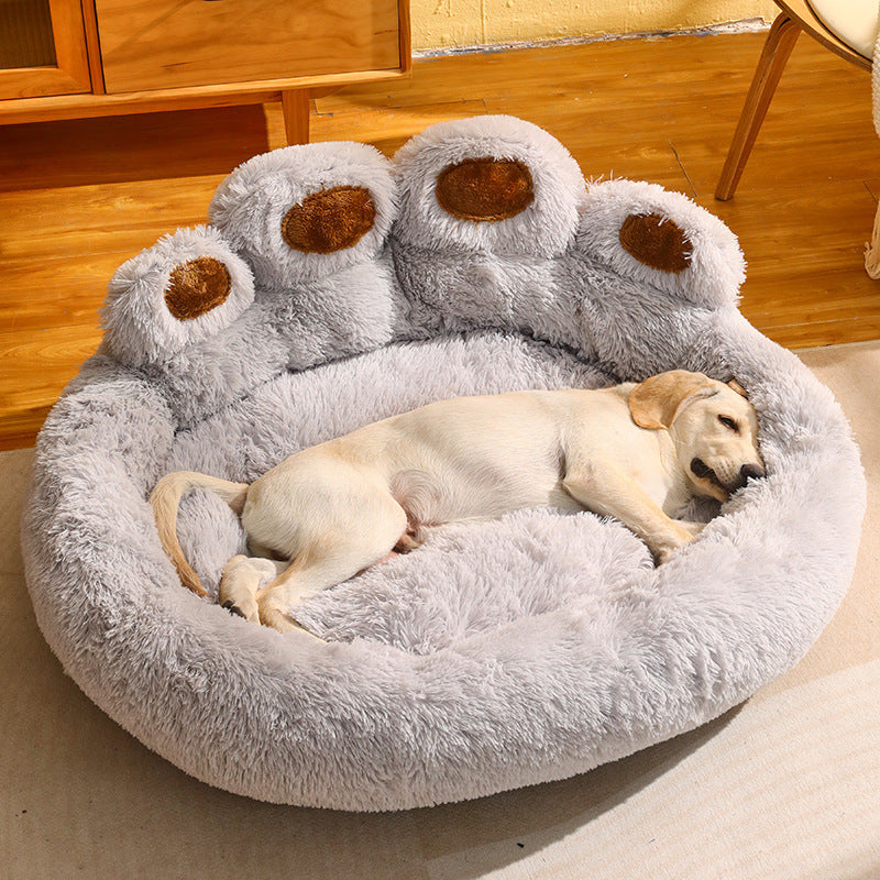 Fleece-Lined Warm Pet Sofa Bed