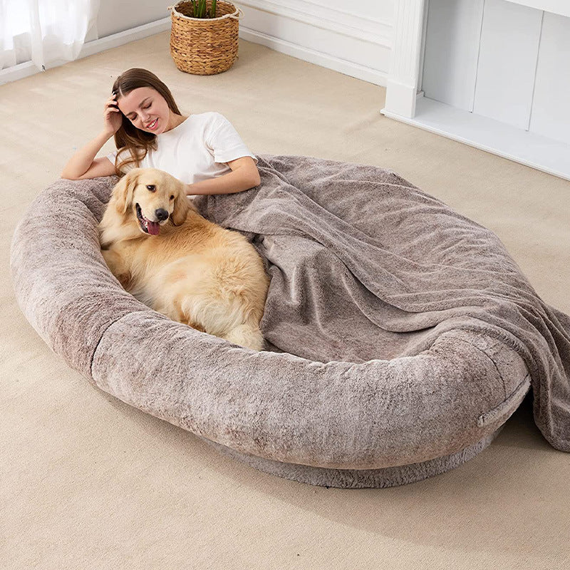 Large Plush Dog Bed