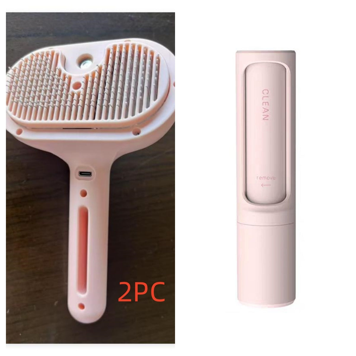 Self-Cleaning Pet Slicker Brush with Mister