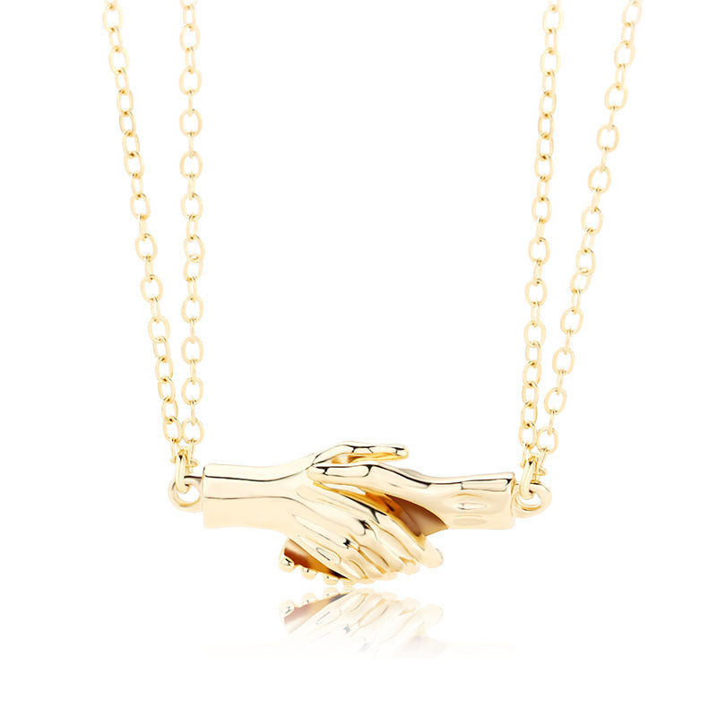 Magnetic Handshake Couples Necklace