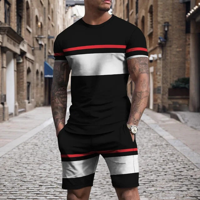 Men's Casual Sportswear Set — Tee & Shorts