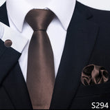 Men's Creative All-match Business Formal Wear Tie Scarf Cuff Buckle Set
