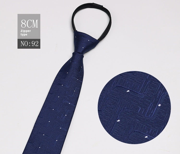 Men's Zip-Tie Striped Necktie