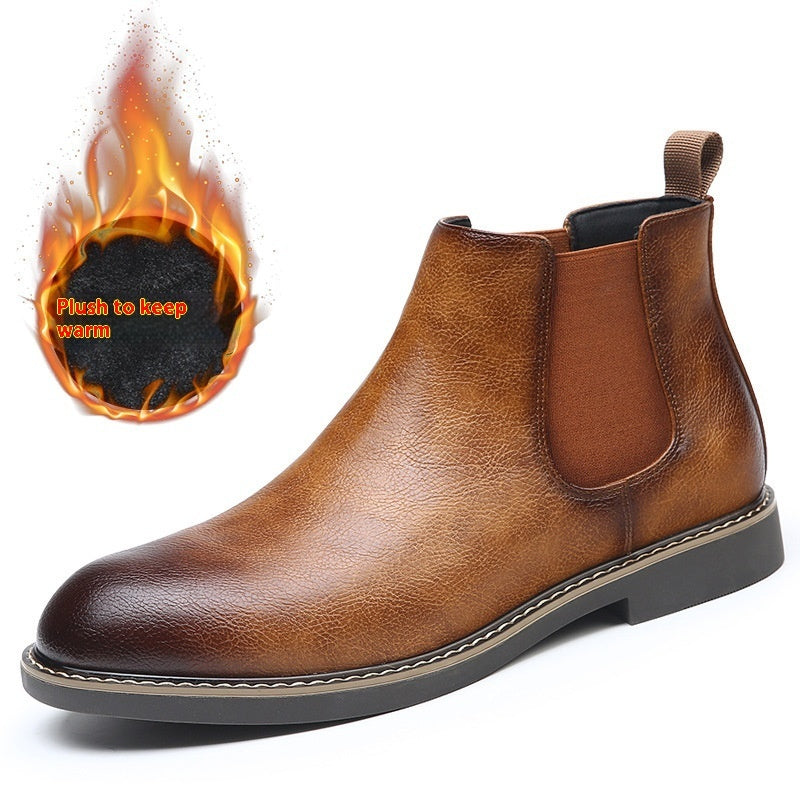 Men's Velvet-Lined Cotton Boots