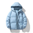 Men's Hoodie Coat Winter Fashion Solid ZIp-up Thickened Cotton-padded Jacket Casual Warm Outwear Top Clothing