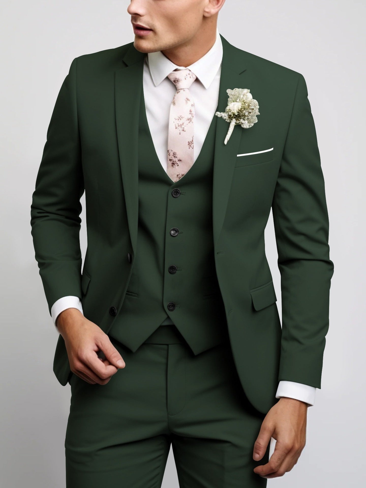 Men's Two-Button Casual Suit Set